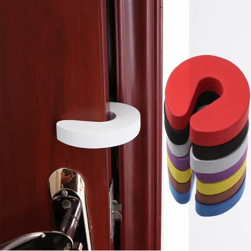 5 pezzi serrature di sicurezza per bambini protezione per bambini EVA forma C clip per porta dell'armadio di sicurezza per bambini tappo in schiuma morbida sicura per le dita