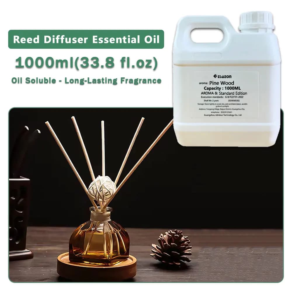 ESAEON Diffuser Supplement Liquid Essential Oils - For Reed Diffusers & Flameless Aromatherapy, Pine Wood - 1000ML (33.8 fl.oz)
