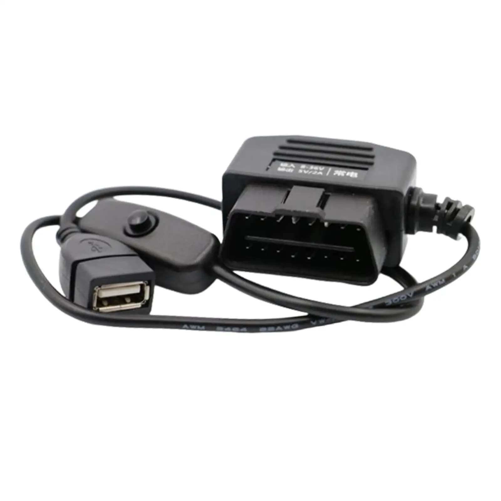 Kit cavo rigido OBD con porta USB femmina Cavo USB per auto per Dash Cam