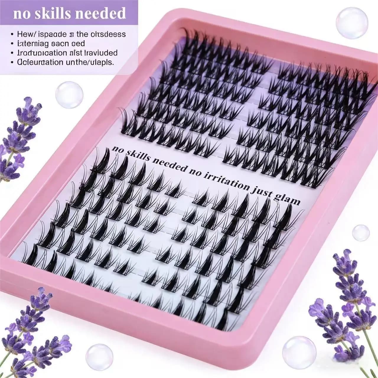 Ciglia Finte a Ciuffetti Autoadesive Stile Manga, Ciglia Sezionate per un Look Naturale, Marca Gilde Babe