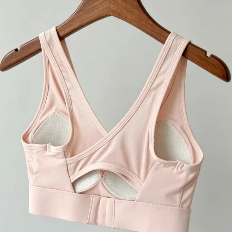 High Support Shockproof Sports Bra Women One‑piece Molded Cup Beauty Back Vest Workout Pilates Running Yoga Fitness Top