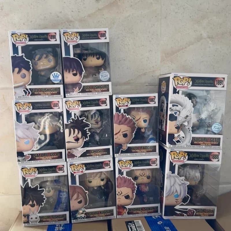 Jujutsu Kaisen Action Figure Funko Pop Gojo Satoru 1888# Kugisaki Nobara 1884# Geto Suguru 1891# Fushiguro Toji 1889# Doll Toys