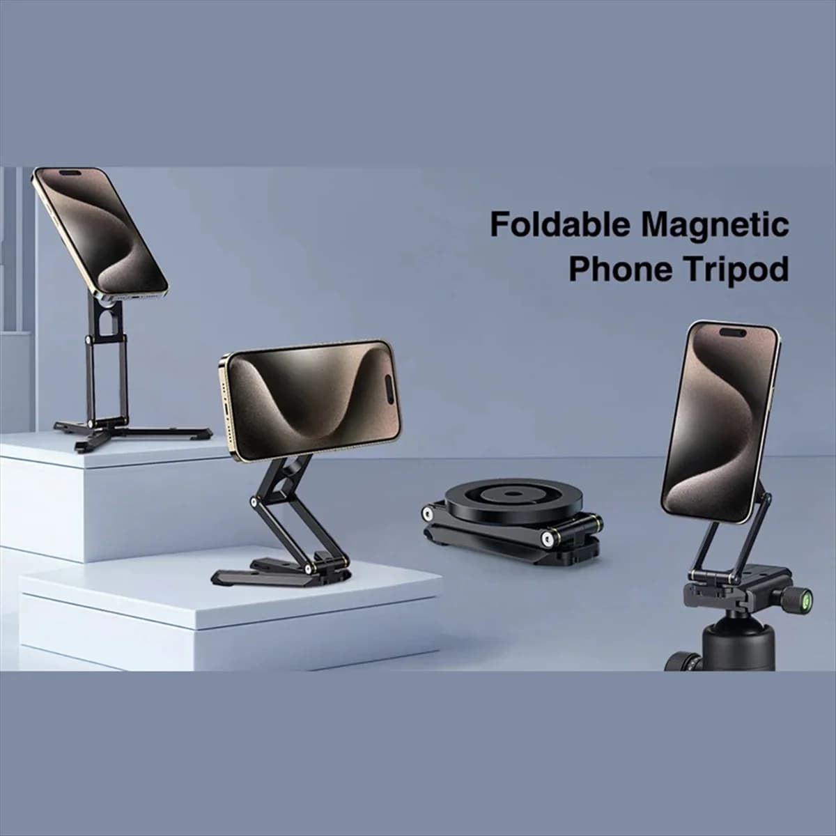 【Price Drop】 Supporto da tavolo per smartphone con treppiede magnetico pieghevole per selfie Stick per supporto fotografico per telefono