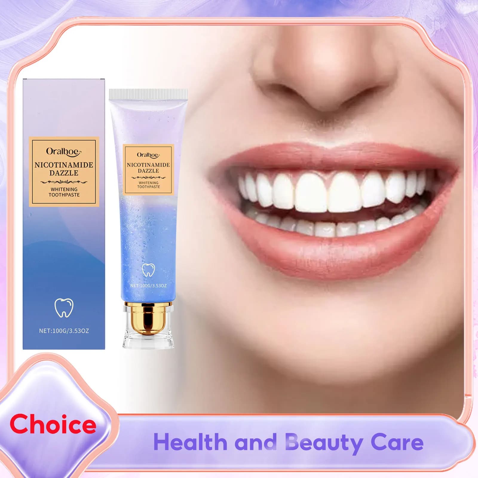 Tooth Whitening Tooth Whitening Niacinamide Intensive Teeth Whitening Protect tooth enamel Fresh breath Removal of fluorine-free stains Oral hygiene