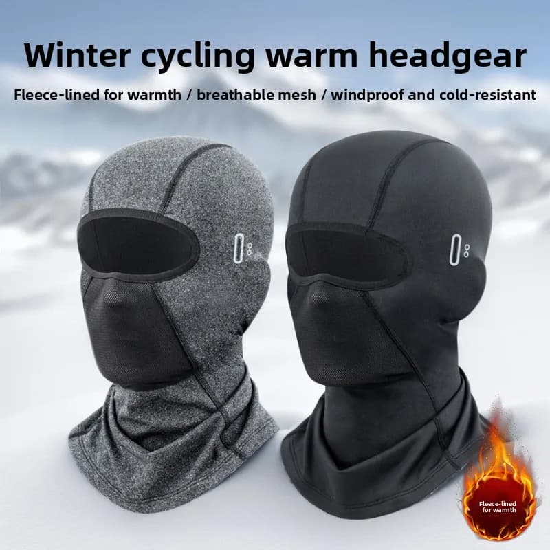 Thermal Winter Passage Cycling Full Face Mask Hot Outdoor Sports Bike Skiing Men's Mask Fleece Scarf with helmet