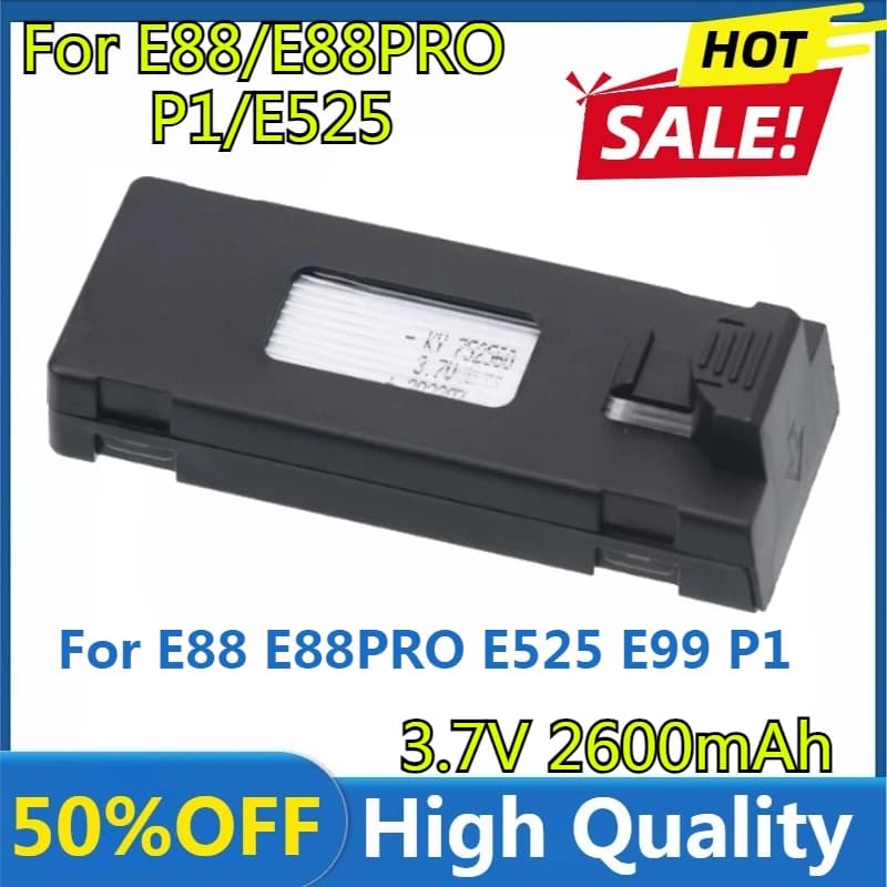 Batteria E88 3.7V 2600mAh Lipo Batteria Per E88 E88PRO E525 E99 P1 K3 P10 A13 S98 RC Quadcopter Drone Parti Batterie
