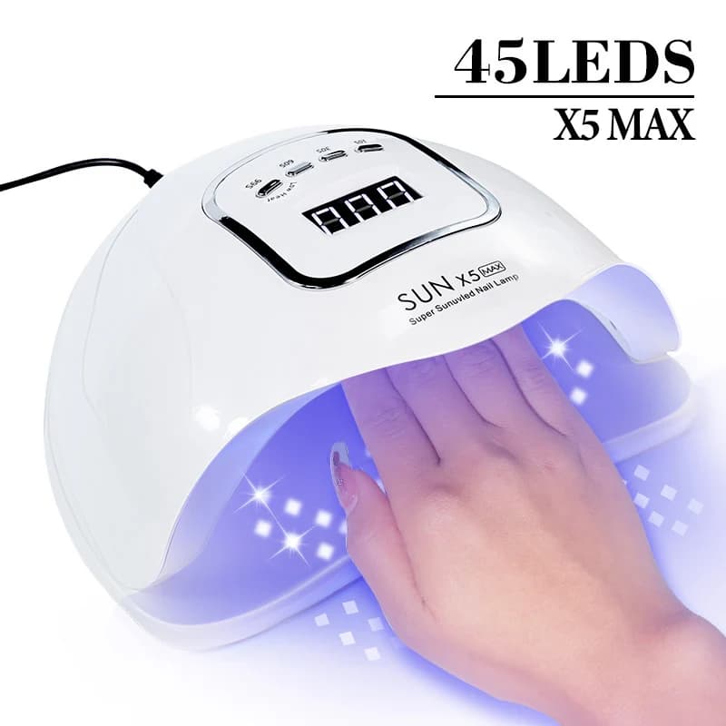 SUN X5 LED MAX Lampada per manicure 45 LED Lampada per unghie UV LED per unghie Polimerizzazione Smalto per unghie Lampada per unghie a LED Lampade per essiccatore di gel Strumenti per unghie