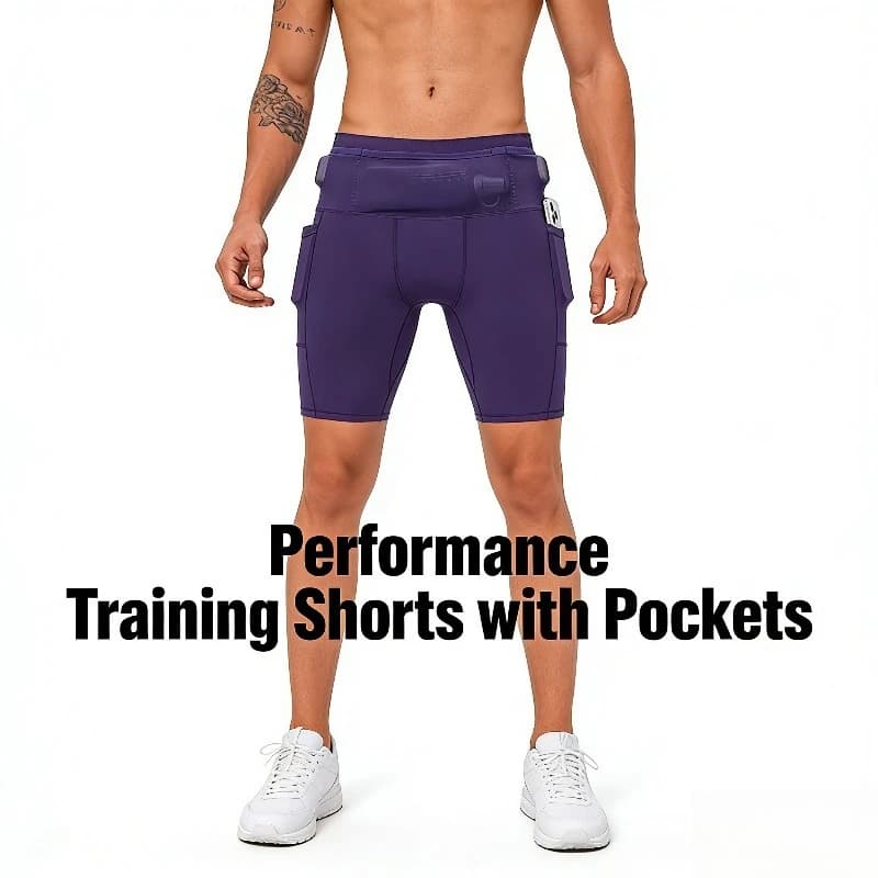 Leggings Sportivi da Uomo 2026 ad Asciugatura Rapida con Tasche Elastiche per Corsa e Fitness