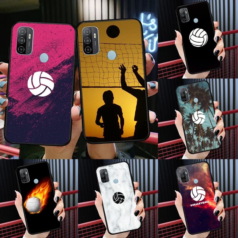 Custodia sportiva da pallavolo per Oppo A96 A76 A16 A15 A17 A52 A72 A54S A57S A58 A78 A98 A57 A77 A54 A74 A94 Cover
