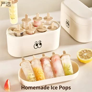 Stampo per gelato con coperchio per uso domestico, per bambini che preparano ghiaccioli, bastoncini di gelato, strumenti per macinare gelato fatto in casa
