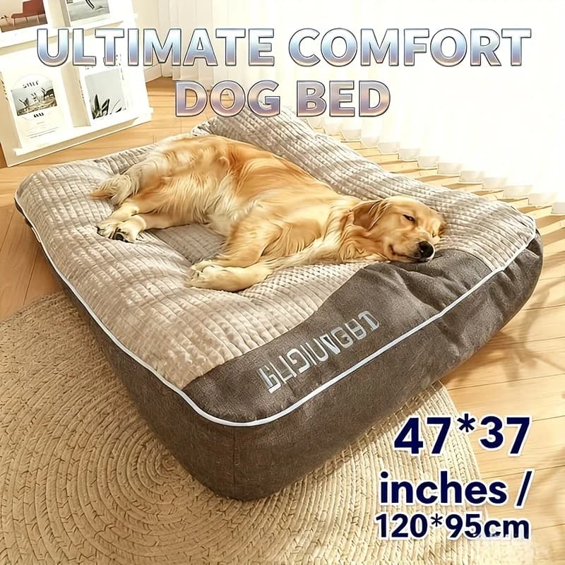 Cuccia per Cani Extra Spessa e Grande 47 Pollici, Materasso Ortopedico per Cani Anziani di Taglia Grande, Durable cushion for Kennel