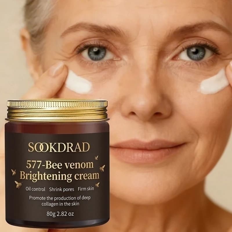 Crema illuminante al veleno d'api 577, veleno d'api, controllo del sebo, riduzione dei pori, rassodamento della pelle, stimolazione del collagene, per tutto il viso, per tutti i generi