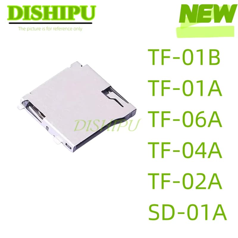 10-50 pezzi, slot per scheda di memoria SD Jack Tf-01B Sd-01A Tf-01A Tf-06A Tf-04A Tf-02A Amd connettore scheda SD, slot per lettore di schede SD, connettori De Fente Pour Carte Micro Sd
