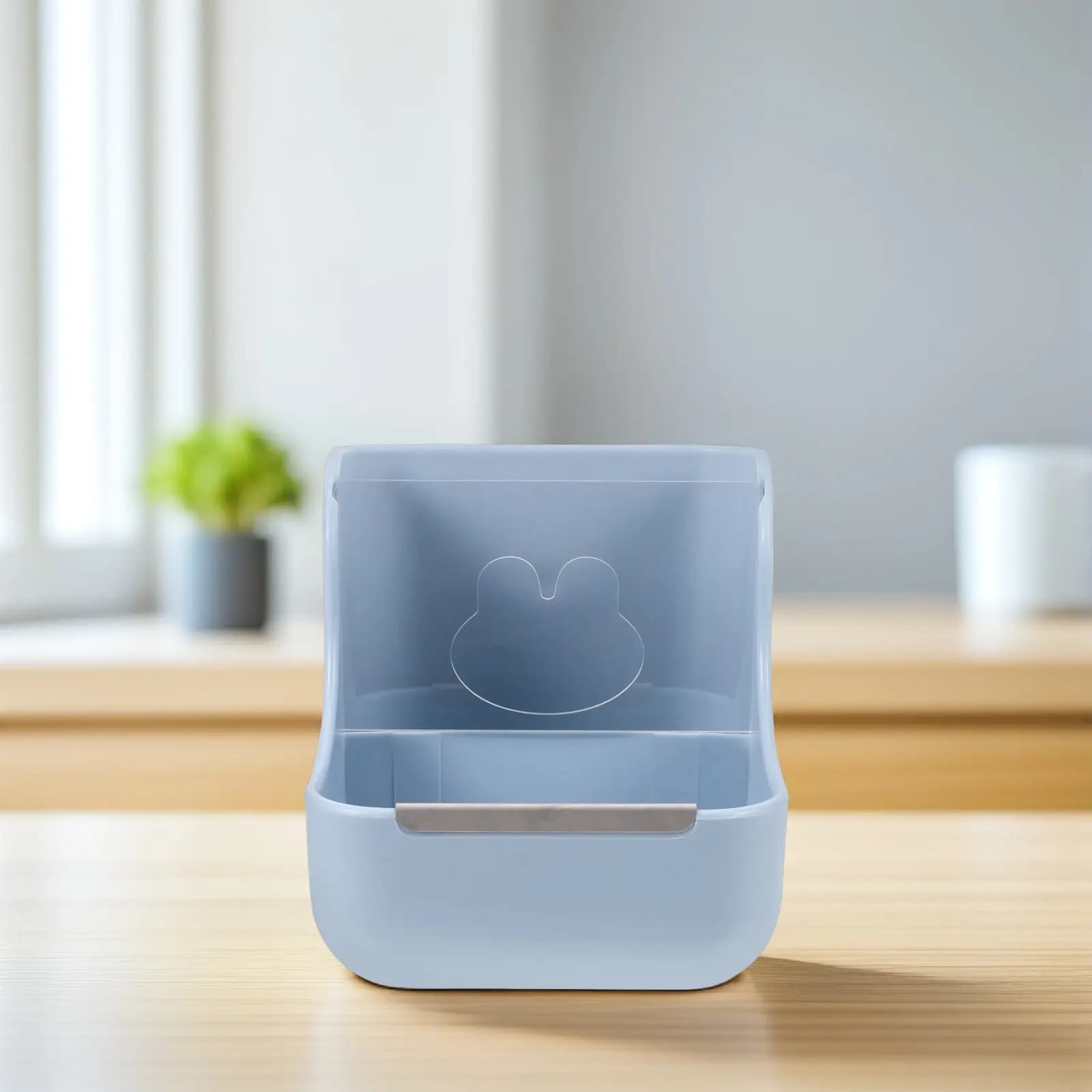 2-in-1 Rabbit Feeder Plastic Hay Bowl Holder for Small Pets Cage Food Dispenser Guinea Pig Bunny Chinchilla Feeding Rack