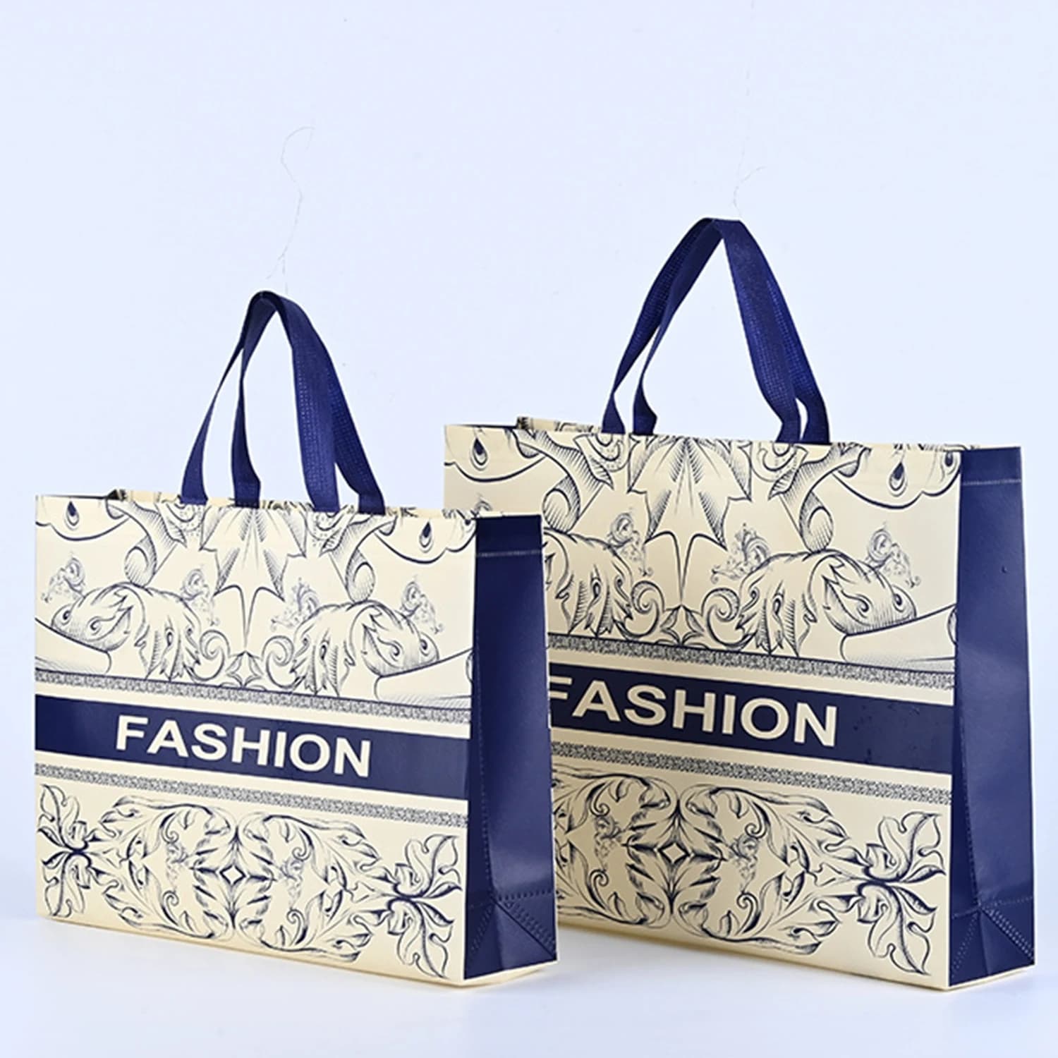 1Pc Shopping Bag Totes Shoulder Bag Women Shopping Pouch Handbag Tote Bag Reusable Film Covering Non-woven Fabric Casual