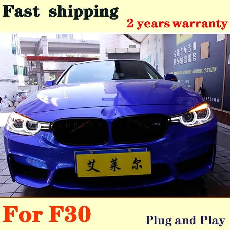 Fari anteriori per BMW F30 F35 2013-2018, fari a LED 320i 318i 325i 330i 328Li, DRL Angel Eye Beam, gruppo fari a LED.