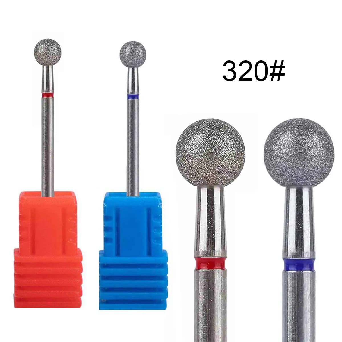 1/2/4 pieces diamond nail drill tip rotating electric brakes for pedicure manicure files cuticola bava nail tools accessories