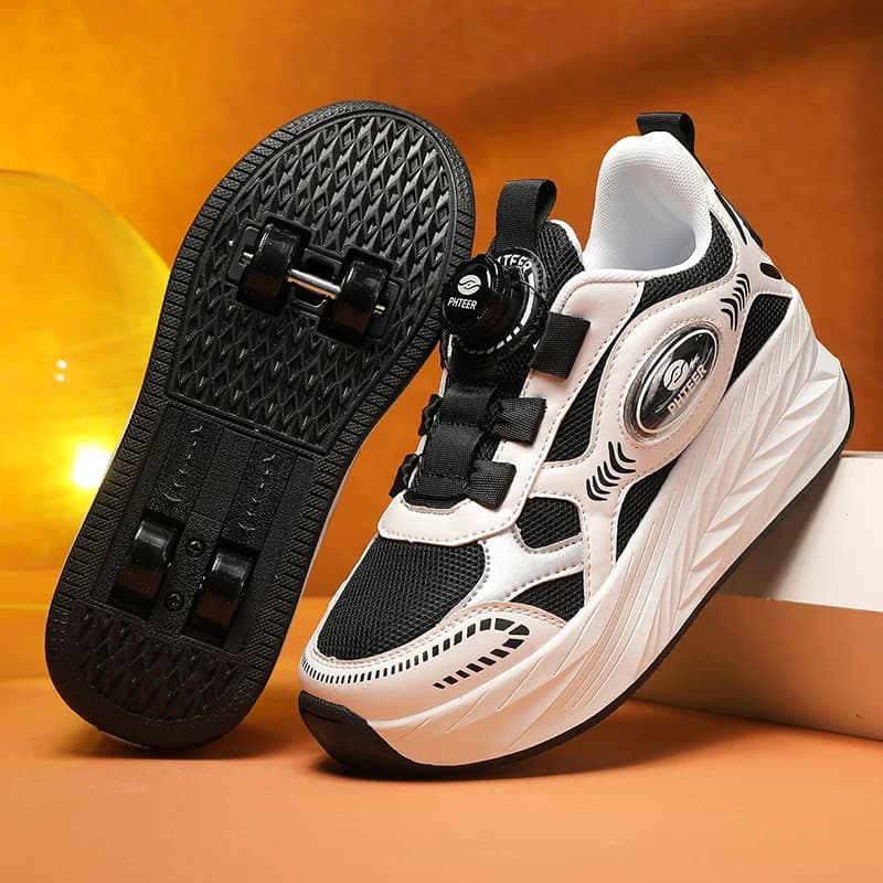 Pattini a rotelle per ragazzi e ragazze, scarpe da passeggio, sport all'aria aperta, scarpe da skateboard per studenti, pattini a rotelle per bambini, taglia 31-40