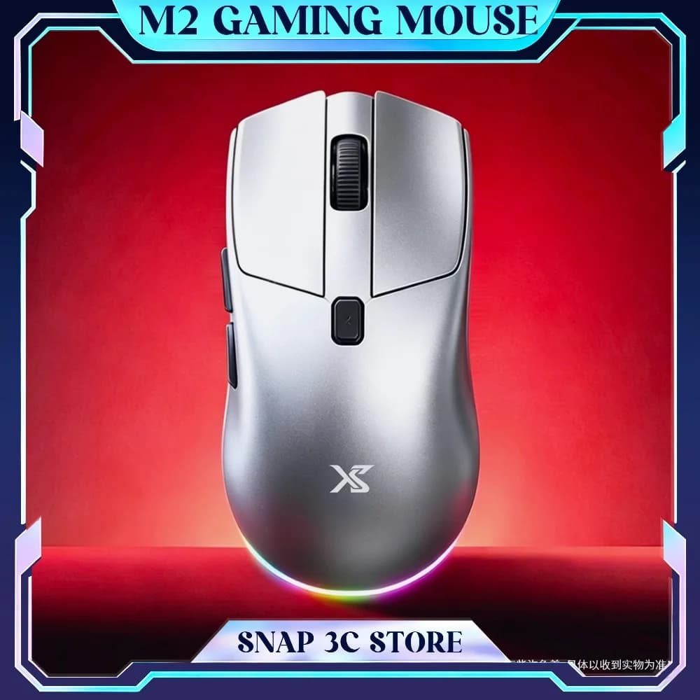 XunShe M2 Tri-Mode Wireless Gaming Mouse PAW3395 26KDPI Ultra-Lightweight Ergonomic Bluetooth 5.0 2.4G Wired Mice for PC Laptop