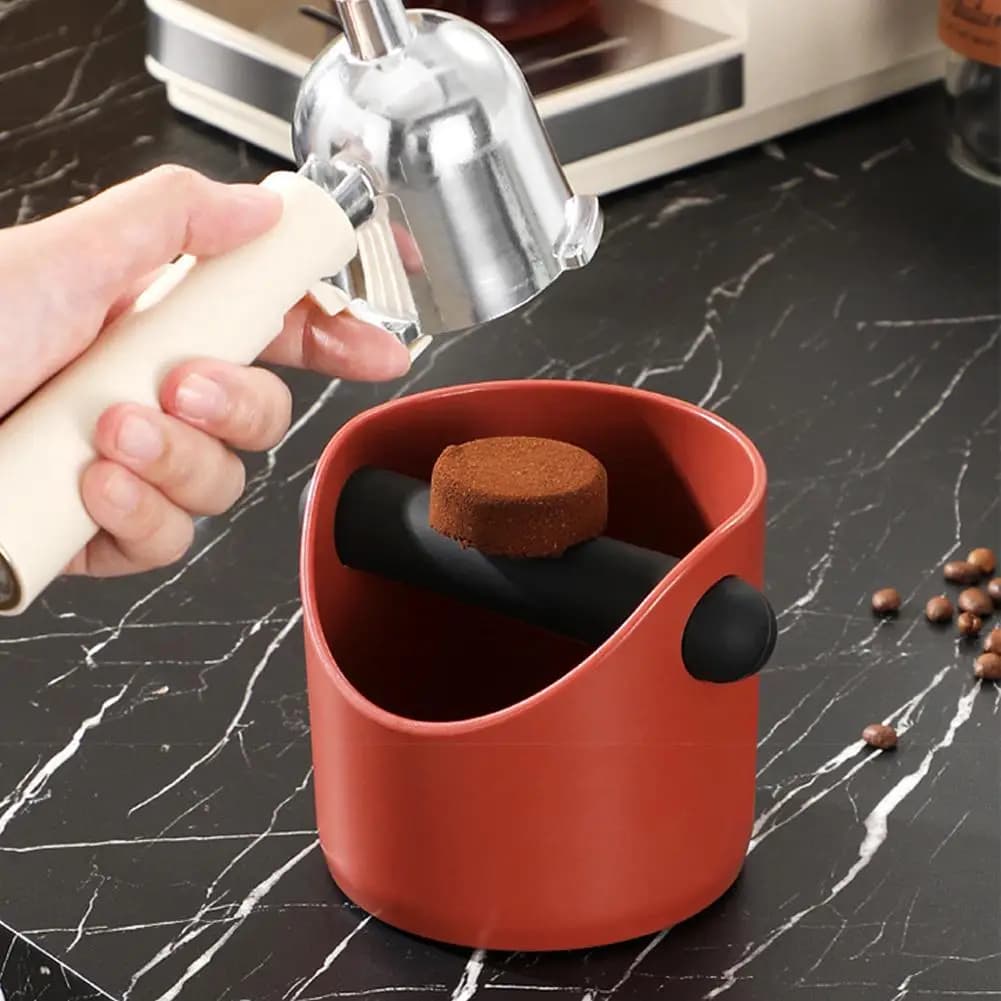 Coffee Grounds Powder Bucket Espresso Machine Handle Knock Box Container Organizer Slot Waste Dregs Recycling Bin