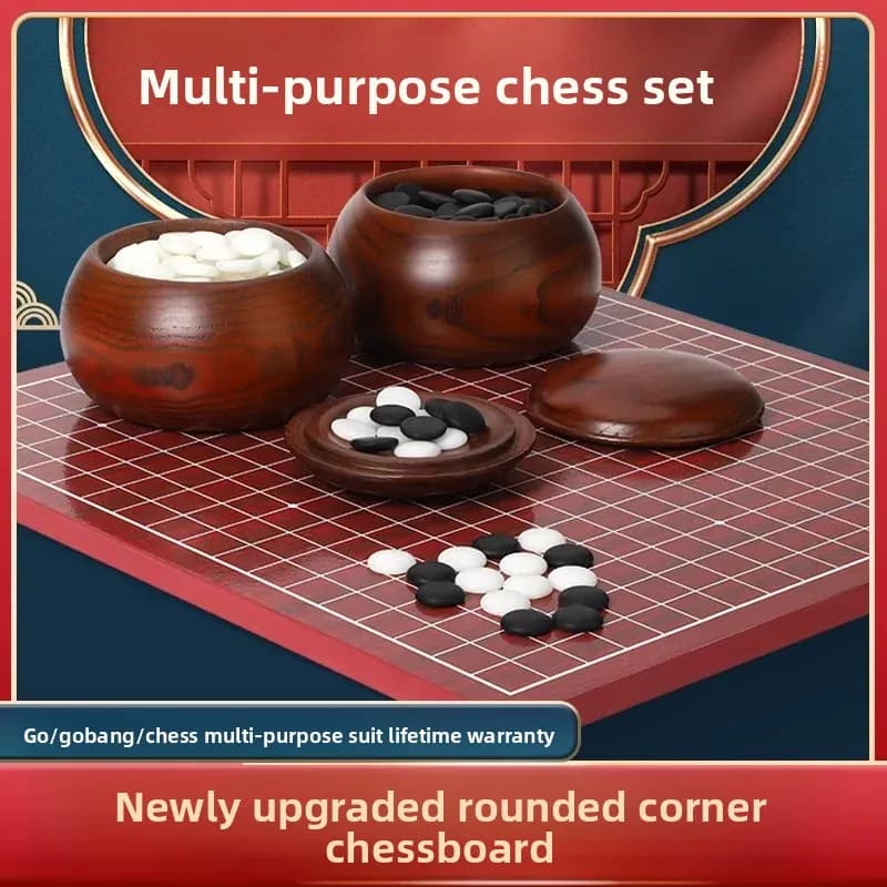 for Go Backgammon Chess 2 in 1 Imitation Chessboard Children Beginner Set Student Puzzle Genuine Go Pieces