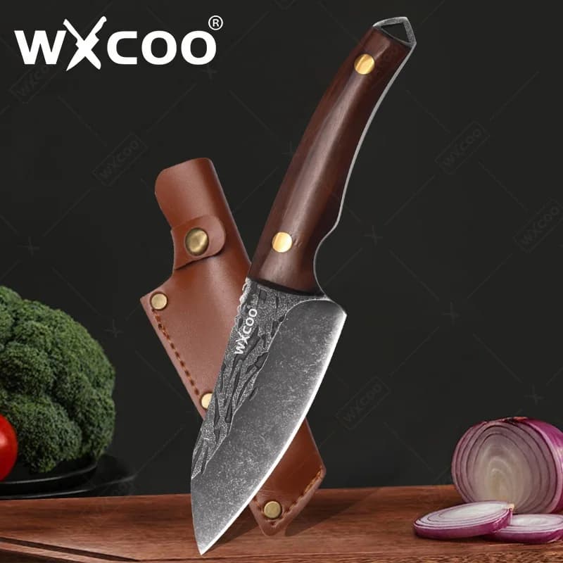 WXCOO Kitchen Knives Forged in Hand, Professional Chef Knife Stainless Steel, Butcher Knife, Meat Knife, Kitchen Knives