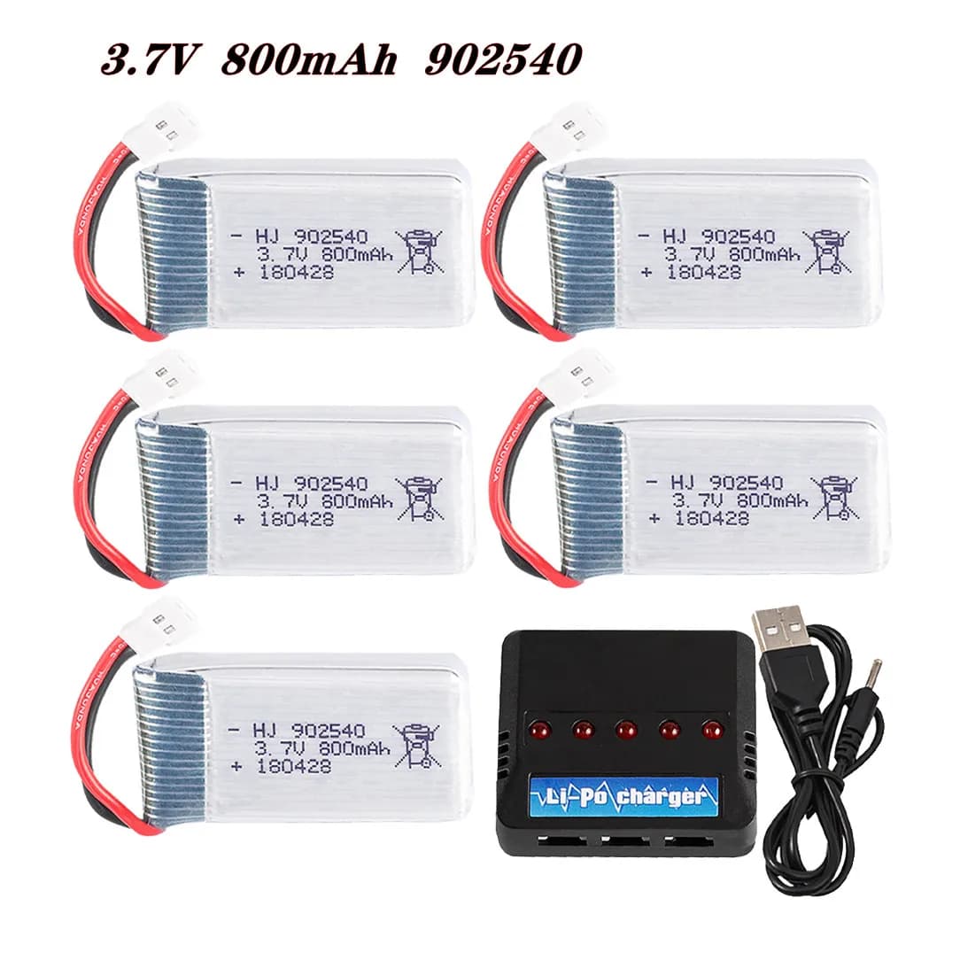 Batteria Lipo 3.7V 800mAh 902540 25C per SYMA X5C X5SC X5SW X5HW X5UW CX-30 TianKe M68 RC Drone Quadcopter Pezzi di ricambio