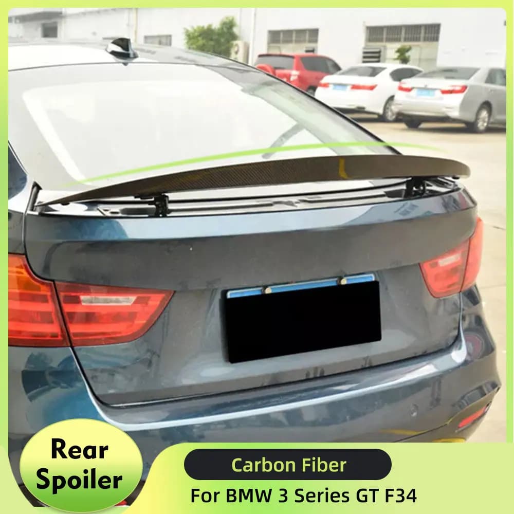 Labbro dell'ala dello spoiler dell'ala del bagagliaio posteriore in fibra di carbonio / FRP per BMW Serie 3 GT F34 Gran Coupe 2014 - 2017 Spoiler del bagagliaio posteriore