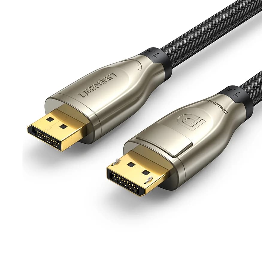 Cavo DisplayPort UGREEN 8K Ultra HD Placcato in Oro DisplayPort 1.4 Maschio a Maschio con Rivestimento in Nylon Intrecciato