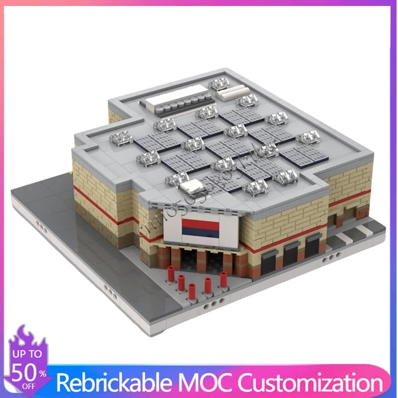 766 PCS House Street Mini Module Costco Wholesale Warehouse Building MOC Customize Modular Building DIY Boys Toy Christmas Gift