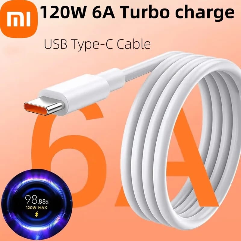 Xiaomi 6A USB Tipo C Cavo Caricatore 120w Turbo Tipo Ricarica Veloce Per Mi 13 12 11 10 Pro ultra Poco x3 Redmi Nota K50 40