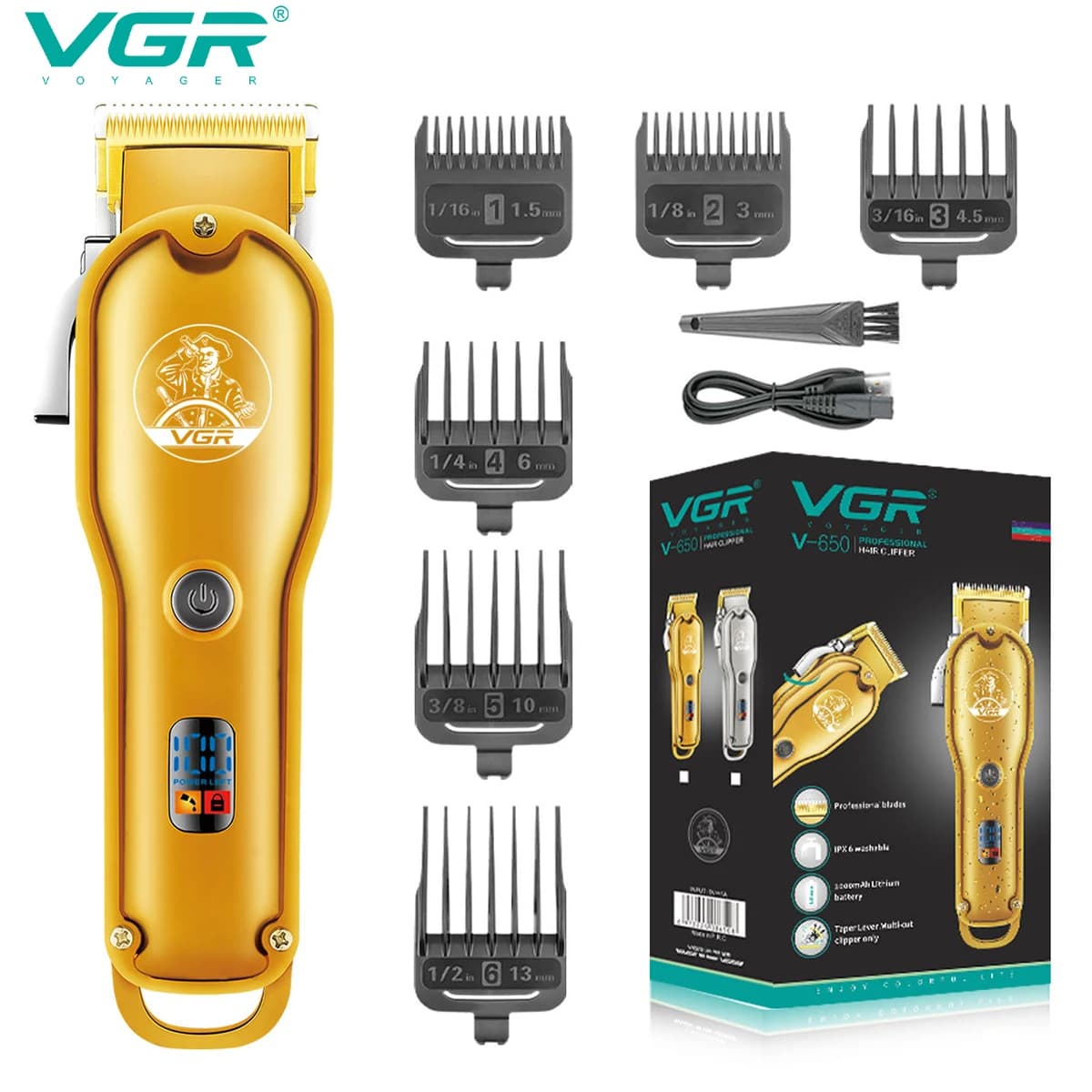 VGR 650 rechargeable haircut for men