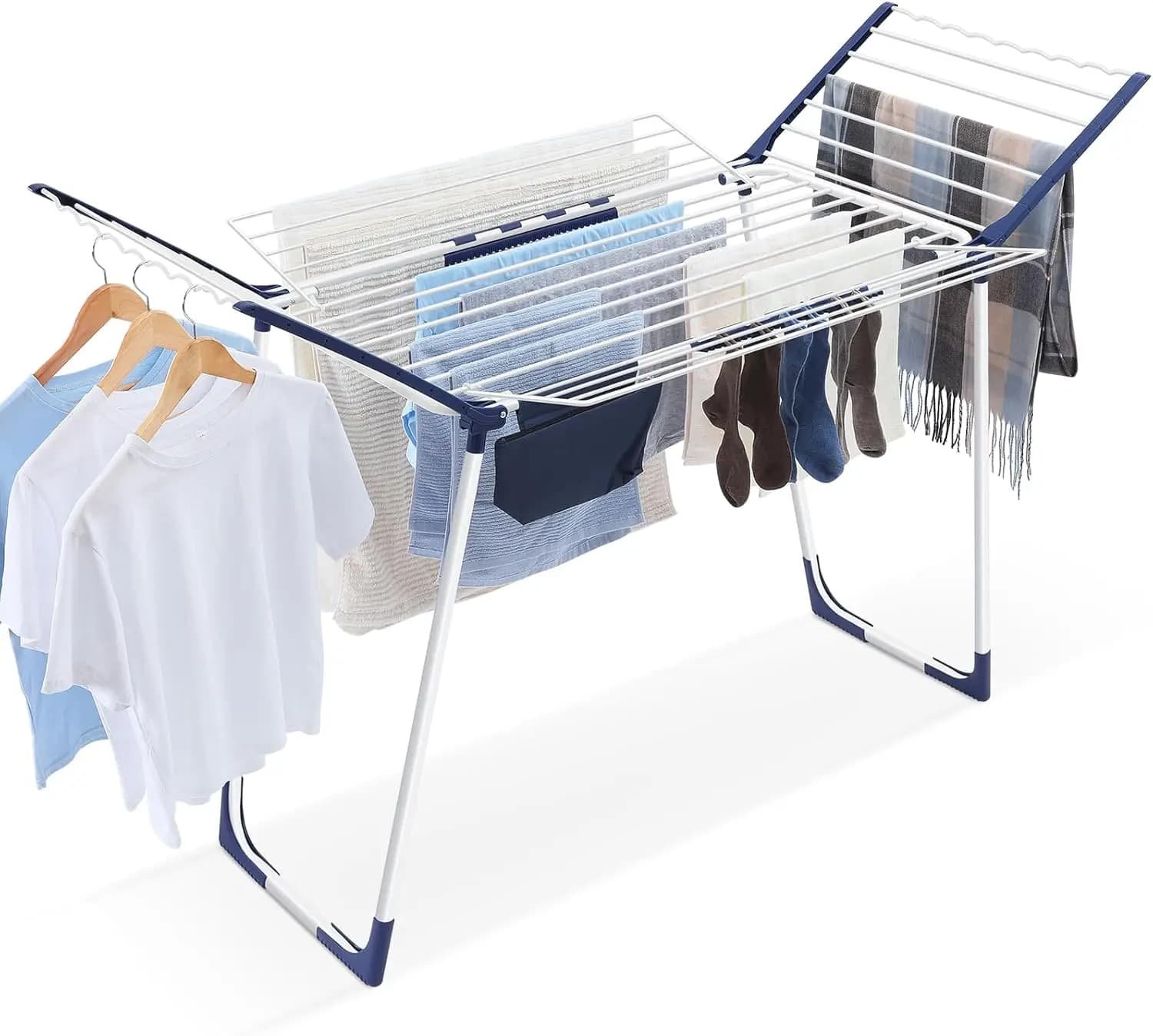 Stendibiancheria Adjustable and foldable Clothes rack Space saving clothes rack 47-79 inch retractable clothes