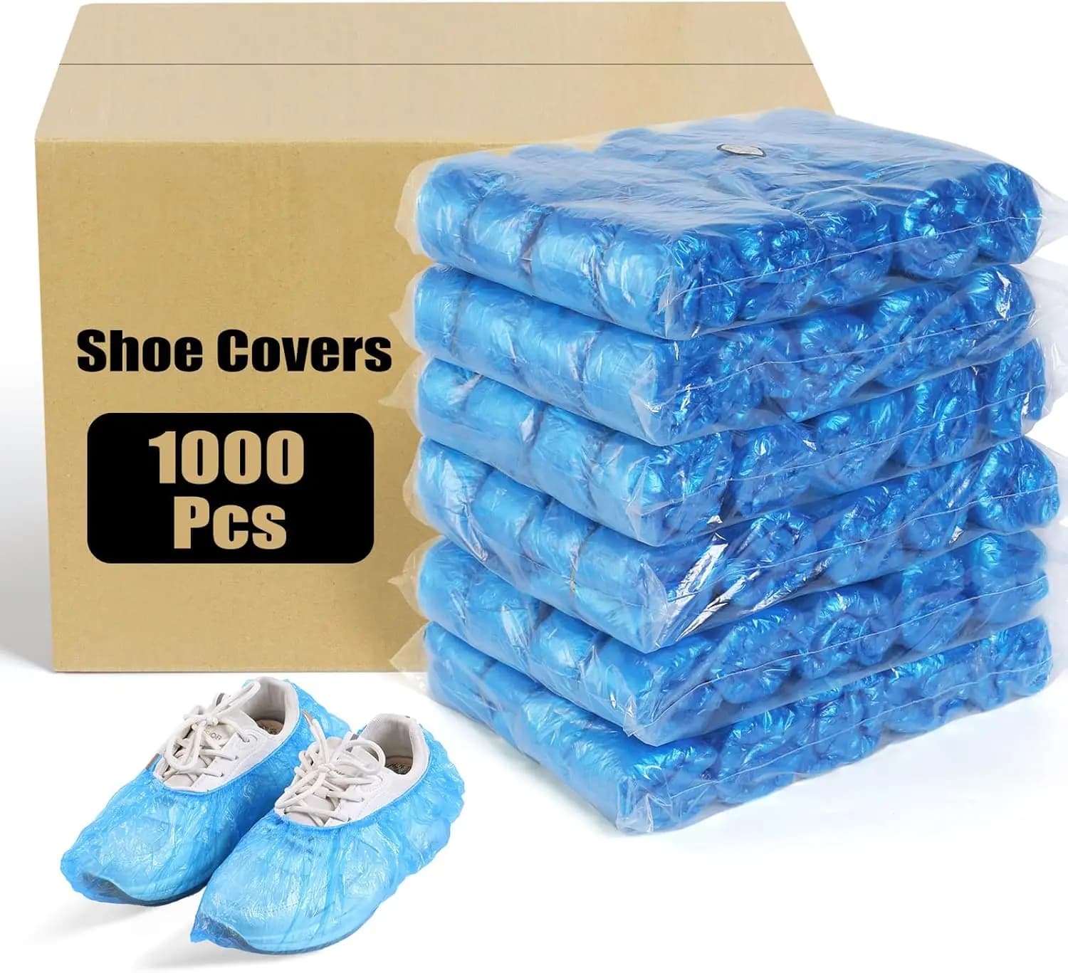 Confezione da 1000 Copriscarpe Monouso Antiscivolo Regolabili 15,7 Pollici Protezione per Stivali da Interno per Casa, Ospedale, Ufficio