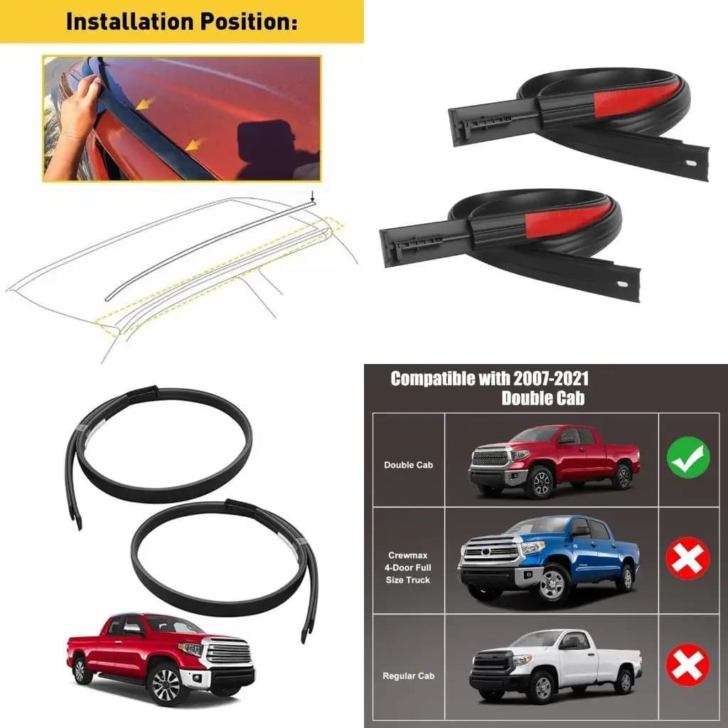 1 paio strisce gomma per il tetto Accessori automobilistici Installazione semplice Guarnizione antipioggia ricambio per