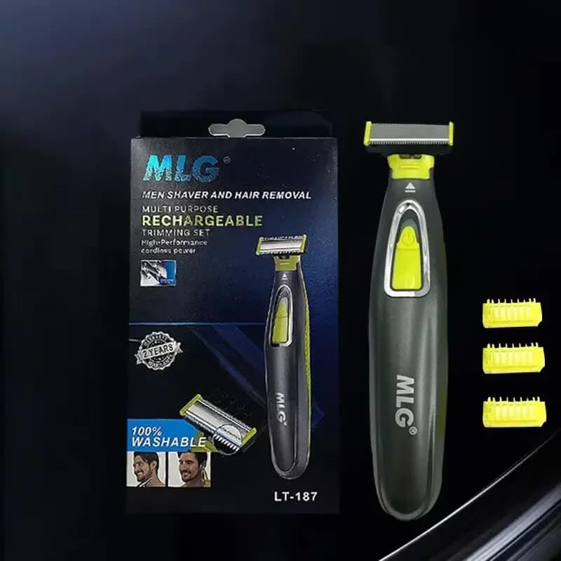 MLG Lavabile Rechargeable Razor Electric Barba Razor Body Trimmer Men Machine Barba Hair Care Cleaner Clippers for Men