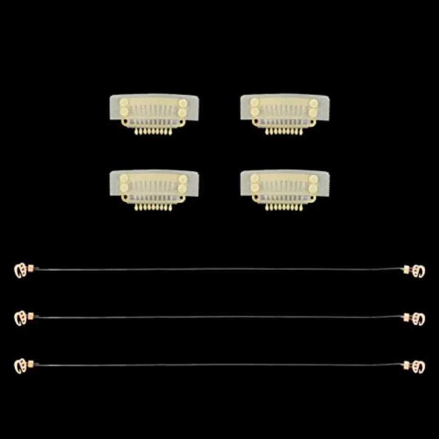 Hair extensions use: invisible elastic wire fishing line + stickable wig clips, nylon material, black color, ultra-thin and sec