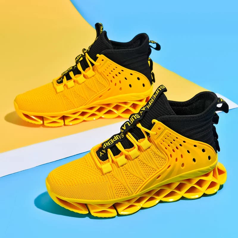 Stadium Activity Men Mesh Running Shoes Professional Breathable Look Soft Sole Fitness Training Footwear