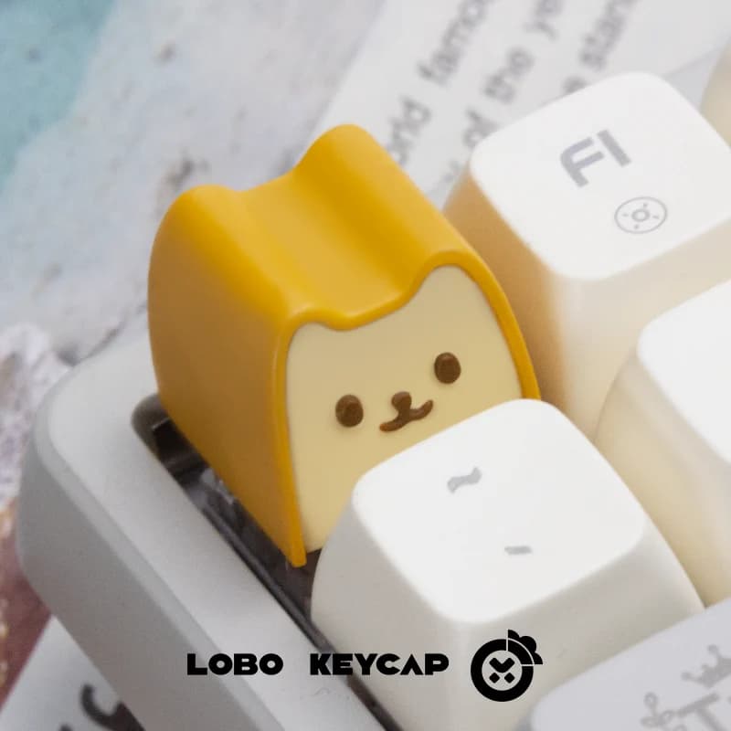 Animal Keycaps Series Resin 3D Handmade Personalized Artisan Keycap Cute Bread Dog/Capybara Mechanical Keyboard Gift Cherry MX