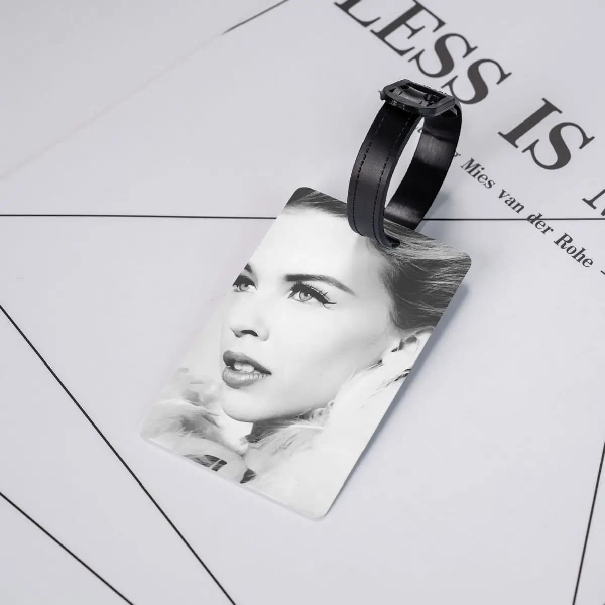 Kylie Minogue - Etichette per bagagli con collage, accessori per valigie, etichetta per bagaglio da viaggio, porta etichette, identificativo, nome, indirizzo