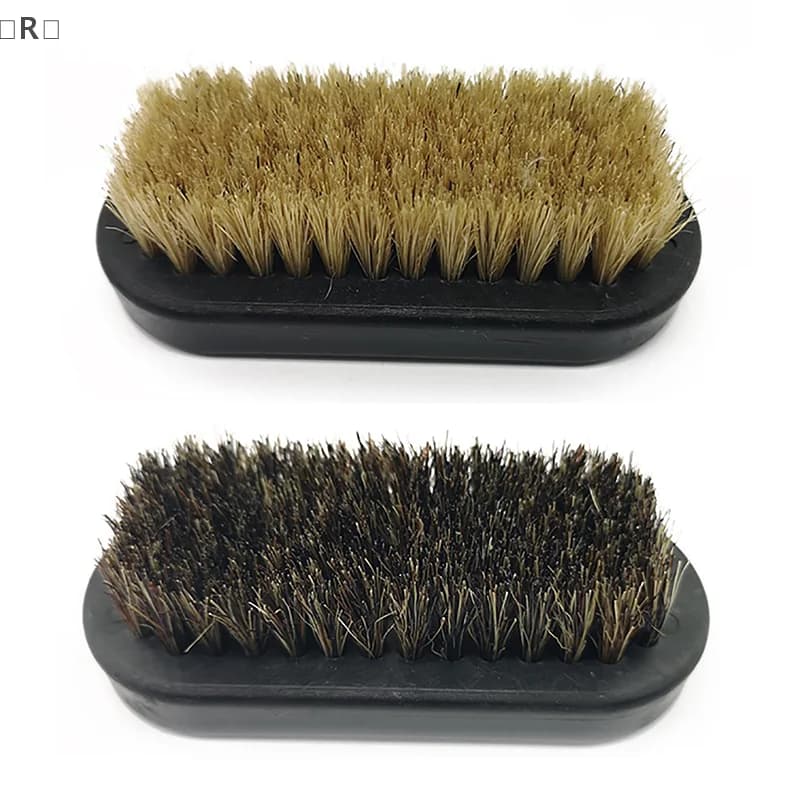 maveraRuwenSpazzola per lucidare le scarpe Pelle di maiale Capelli morbidi Strumento per lucidare Spazzola per pulizia Stivali in pelle Nub Spazzola per lucentezza pulita