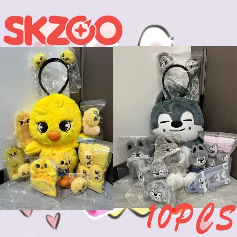 SKZOO K-pop Peluche Wolfchan 50cm, Cartone Animato Kawaii, Bambola di Peluche Grande, Cuscino per Dormire per Bambini e Neonati, Regalo 2026