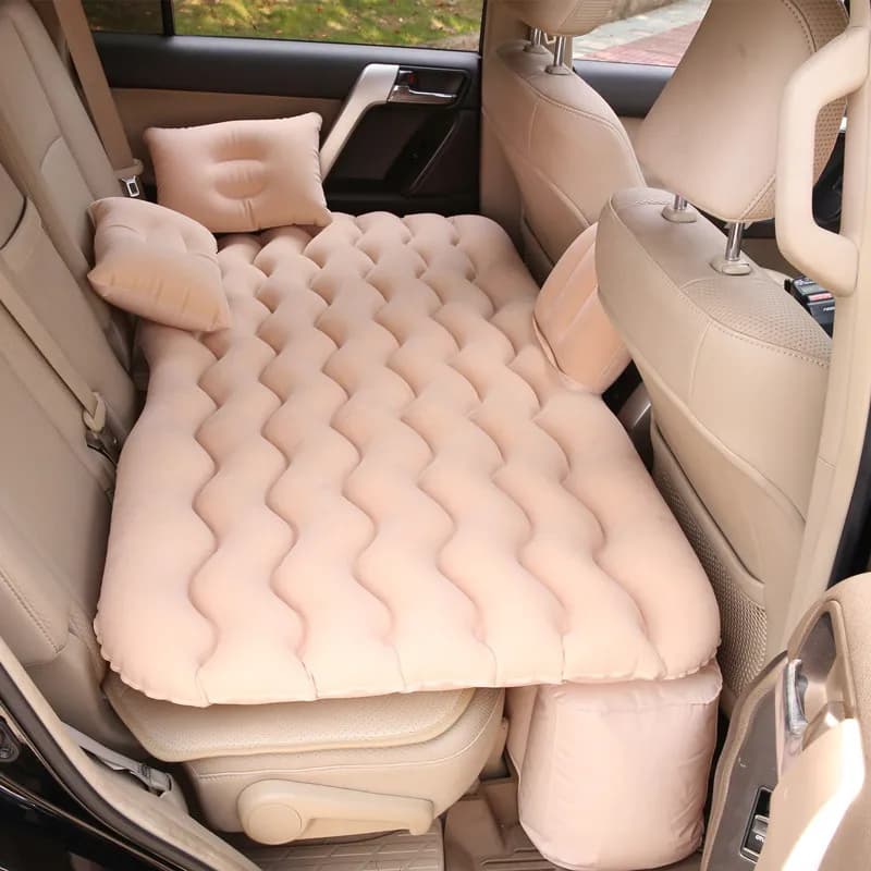 Portable multifunctional travel car air mattress for sleep rest for outdoor camping with enclosure/kitchen/air pump