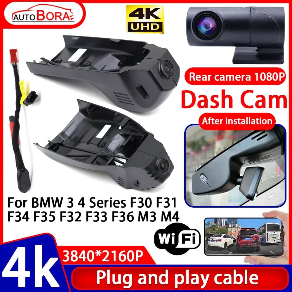 ZhuCamX 4K UHD Plug and Play Car DVR Dash Cam Camera for BMW series 3 4 F30 F31 F35 F32 F33 F36 M3 M4