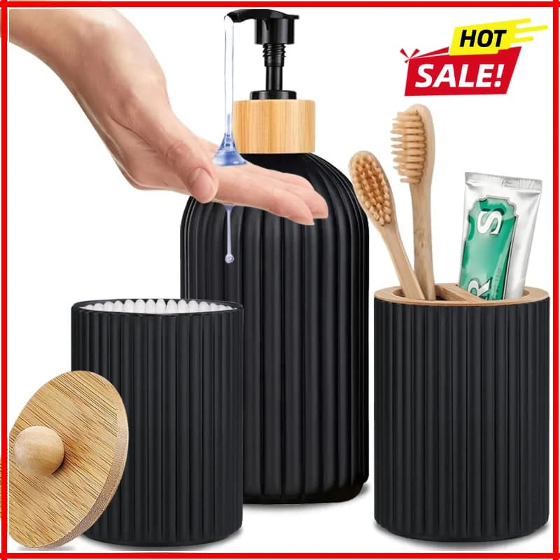 Dispenser di Sapone Schiumogeno Nero per Bagno e Cucina, Bottiglia con Pompa per Sapone Liquido e Detersivo per Piatti