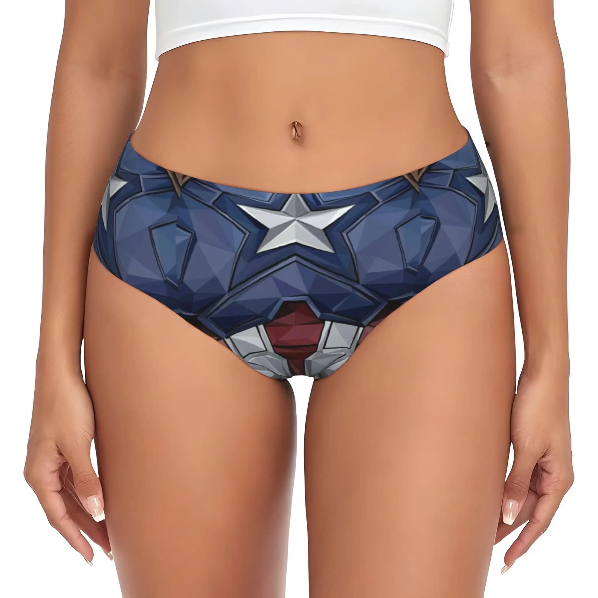 Slip da donna personalizzati Captain Anime America, traspiranti