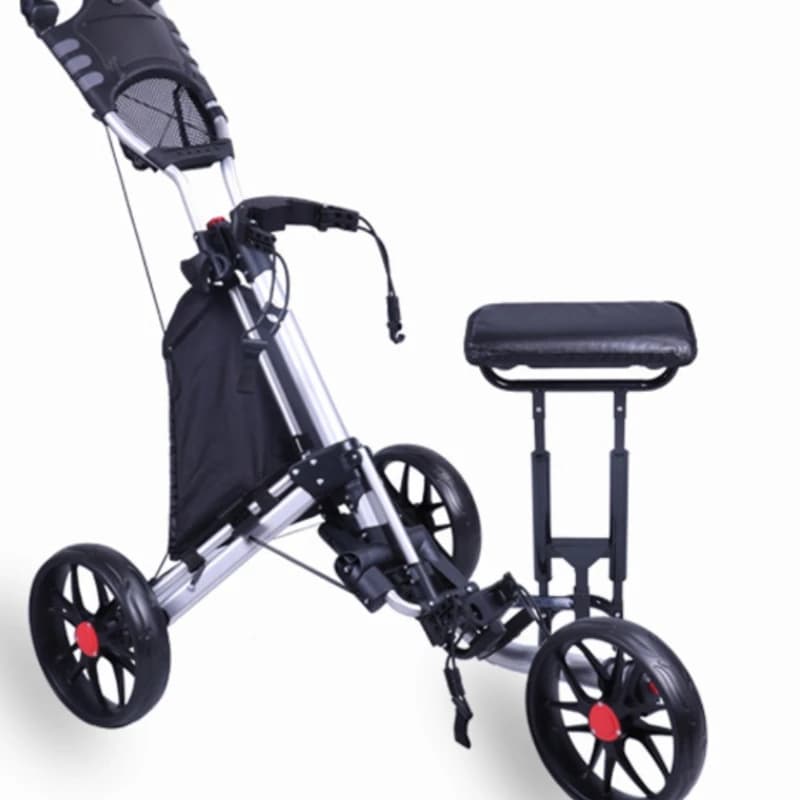 Carrello per Sacca da Golf, Carrello Pieghevole a Tre Ruote Regolabile