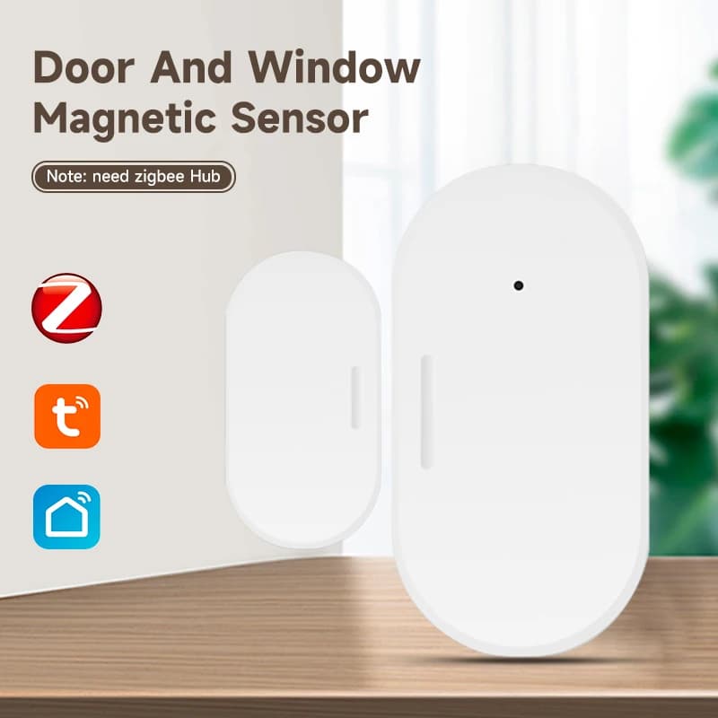 Tuya Zigbee 3.0 Sensore intelligente per porte e finestre Rilevatori di porte aperte e chiuse Zigbee Controllo APP Smart Life tramite Alexa Google Home