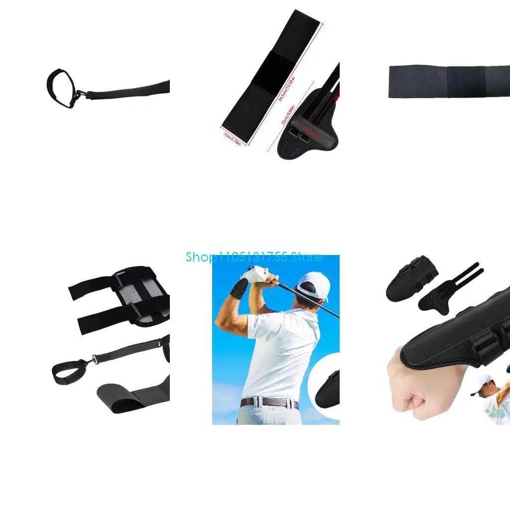 K0EF Golf Swing Trainer Correttore postura per principianti Allenatore da polso regolabile Gomitiera Strumento allenamento