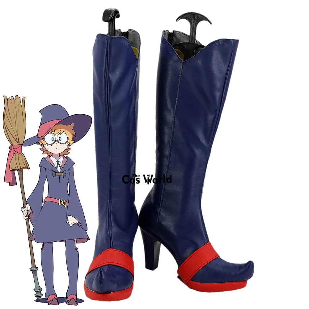 Little Witch Academia Lotte Yanson Anime Personalizza Cosplay Scarpe con tacco alto Stivali